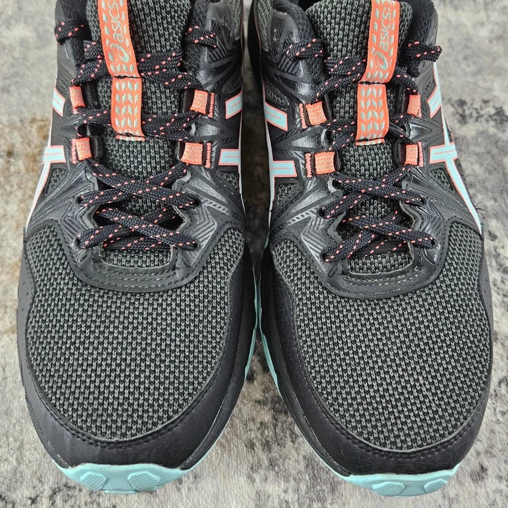 Asics Gel Venture 8 Sneakers Womens 10 Black Aqua Trail Running Shoes‎ 1012A708